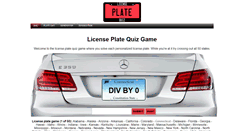 Desktop Screenshot of licenseplatequiz.com