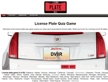 Tablet Screenshot of licenseplatequiz.com